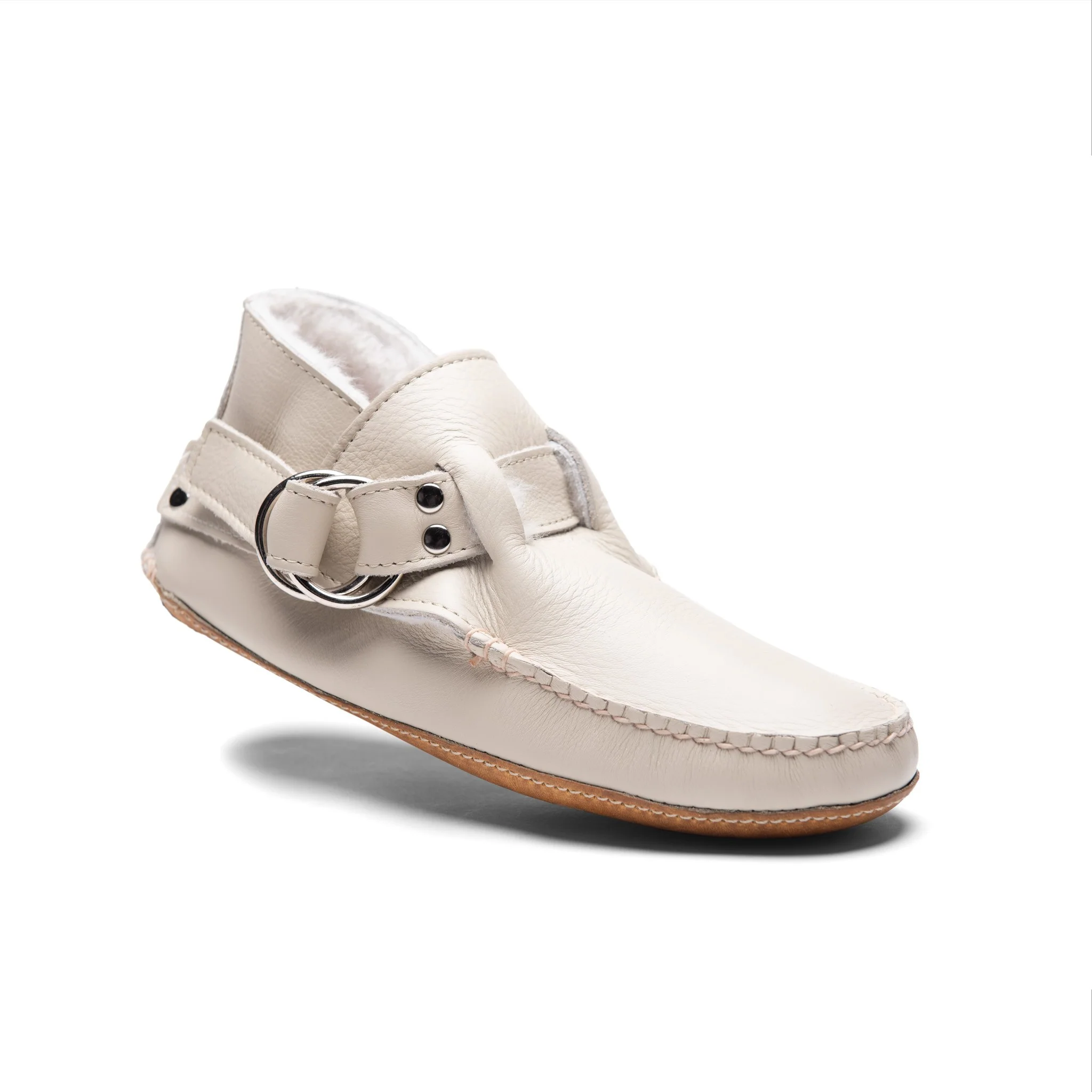 KKB Original Ring Boot - Winter White Leather Shearling Lined - Image 3