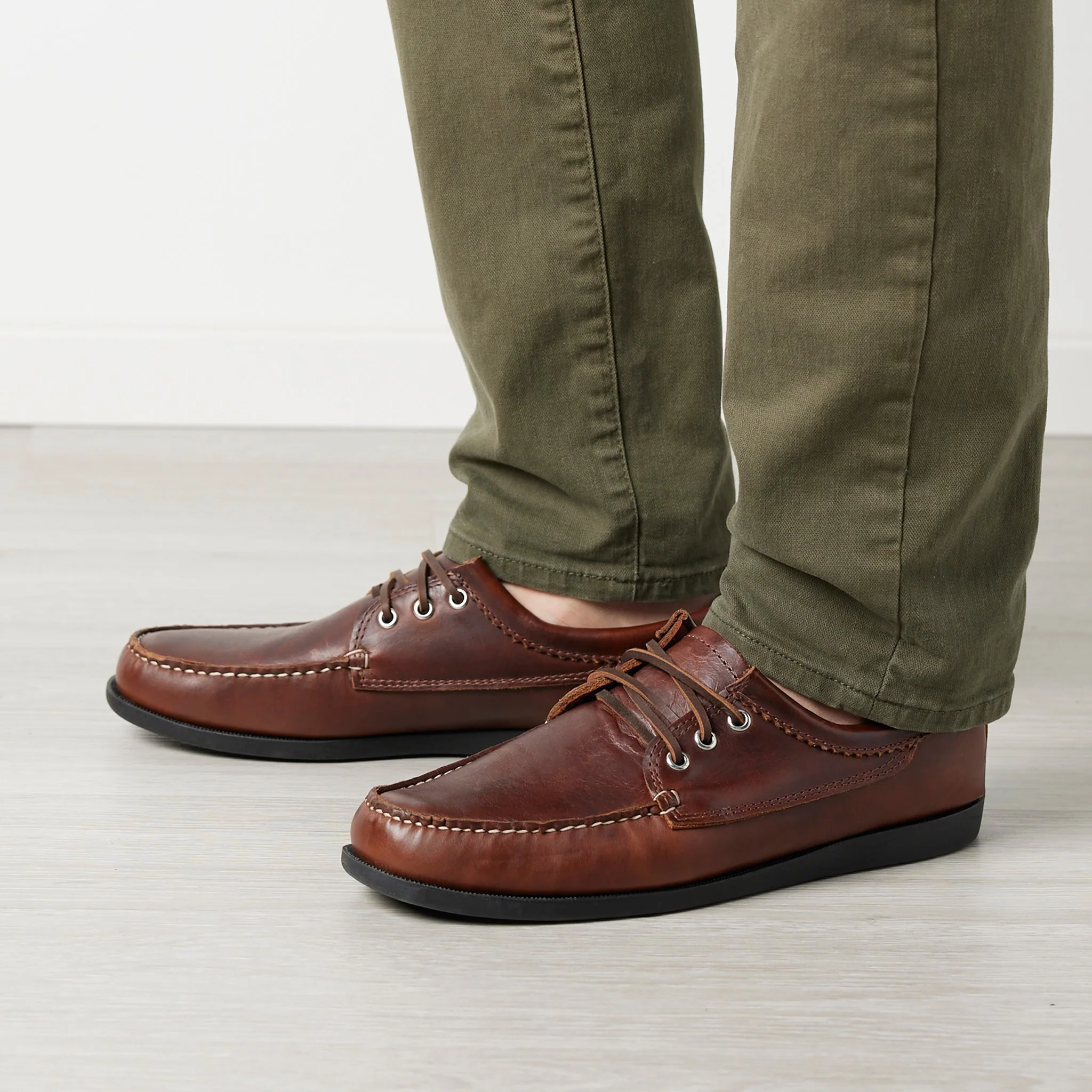 In Stock Men’s Blucher Shoe: Brown - Image 4