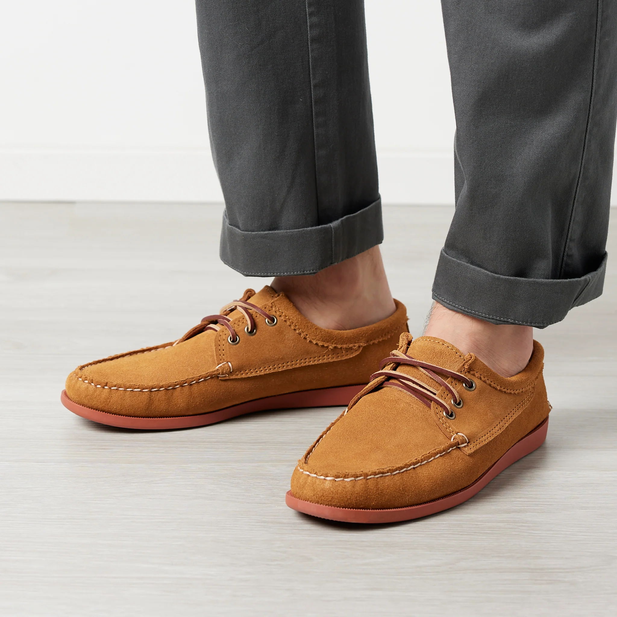 In Stock Men’s Blucher Shoe: Toast Suede - Image 4