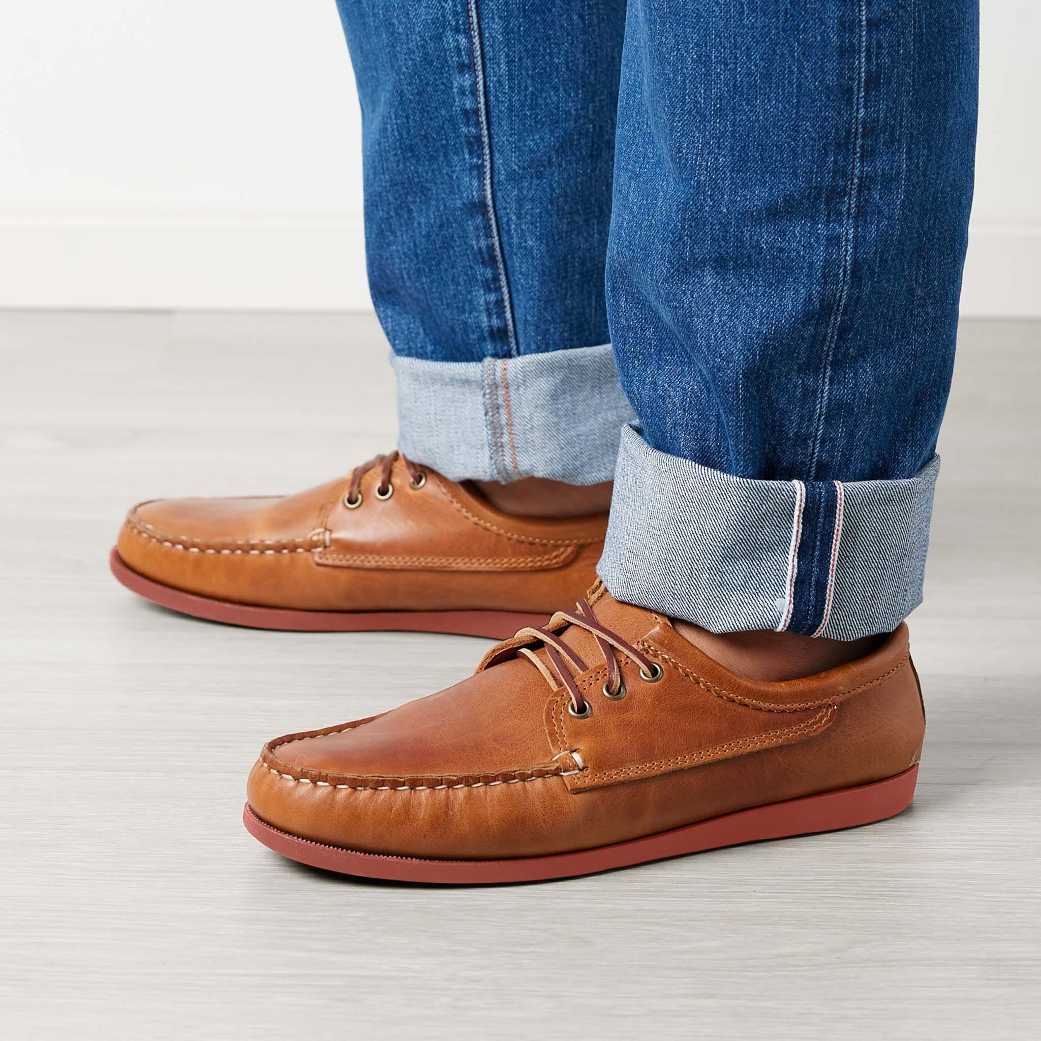 In Stock Men’s Blucher Shoe: Whiskey - Image 4