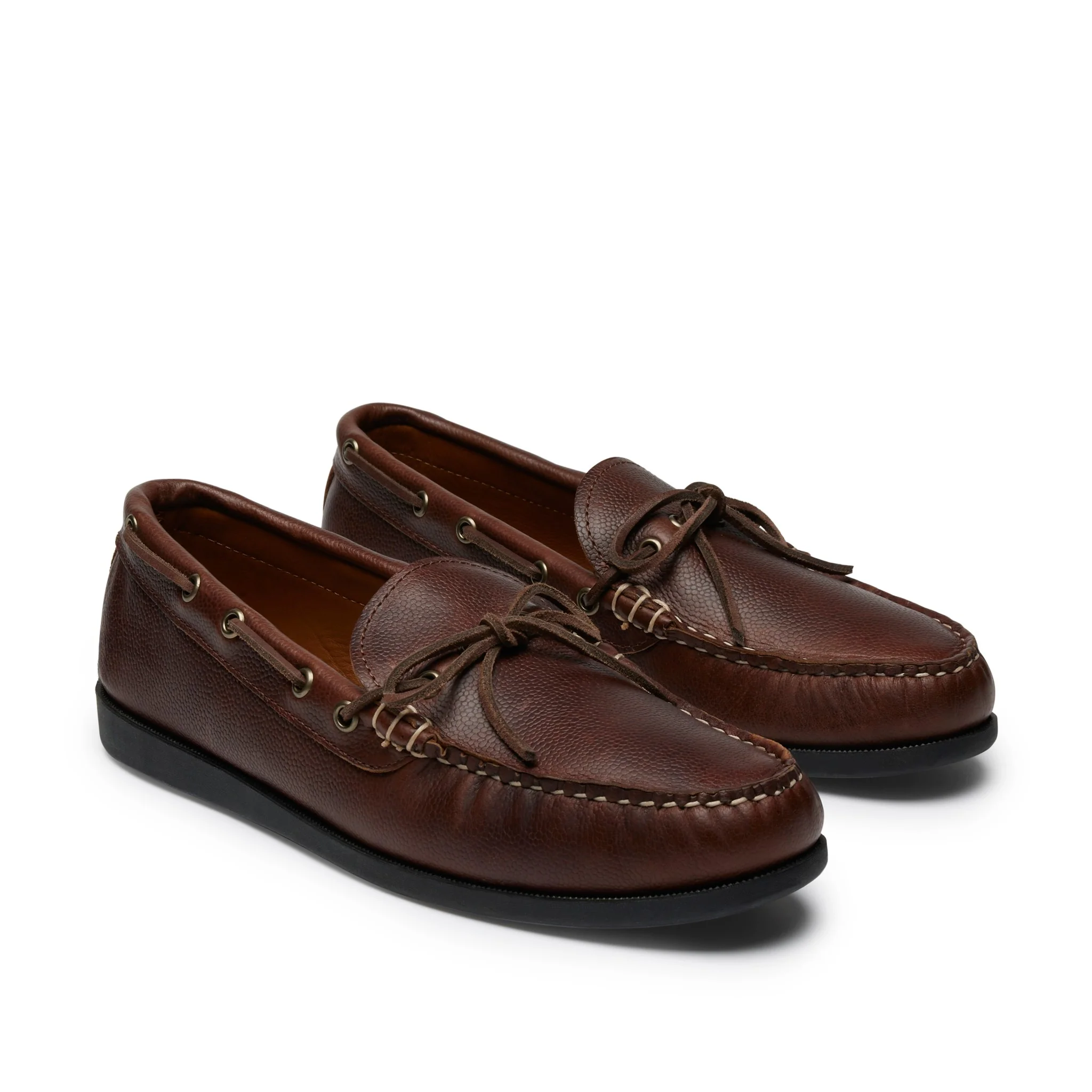 In Stock Men’s Canoe Shoe: Brown Pebble - Image 4