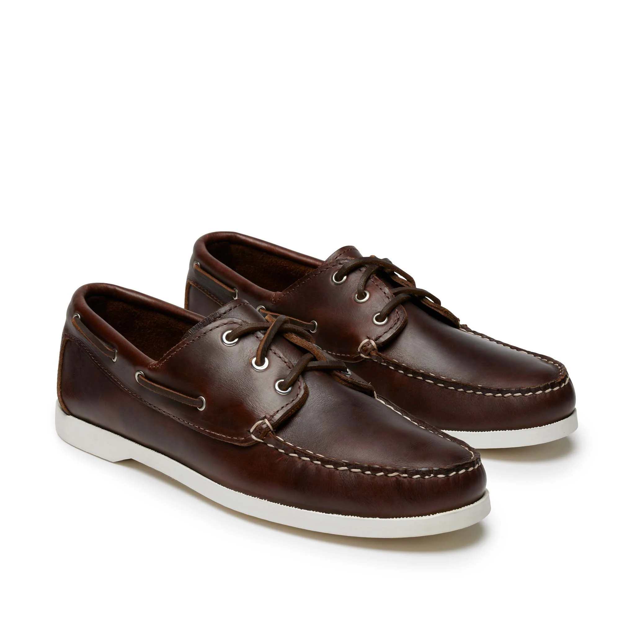 In Stock Men’s Quoddy Head Boat Shoe: Brown - Image 3