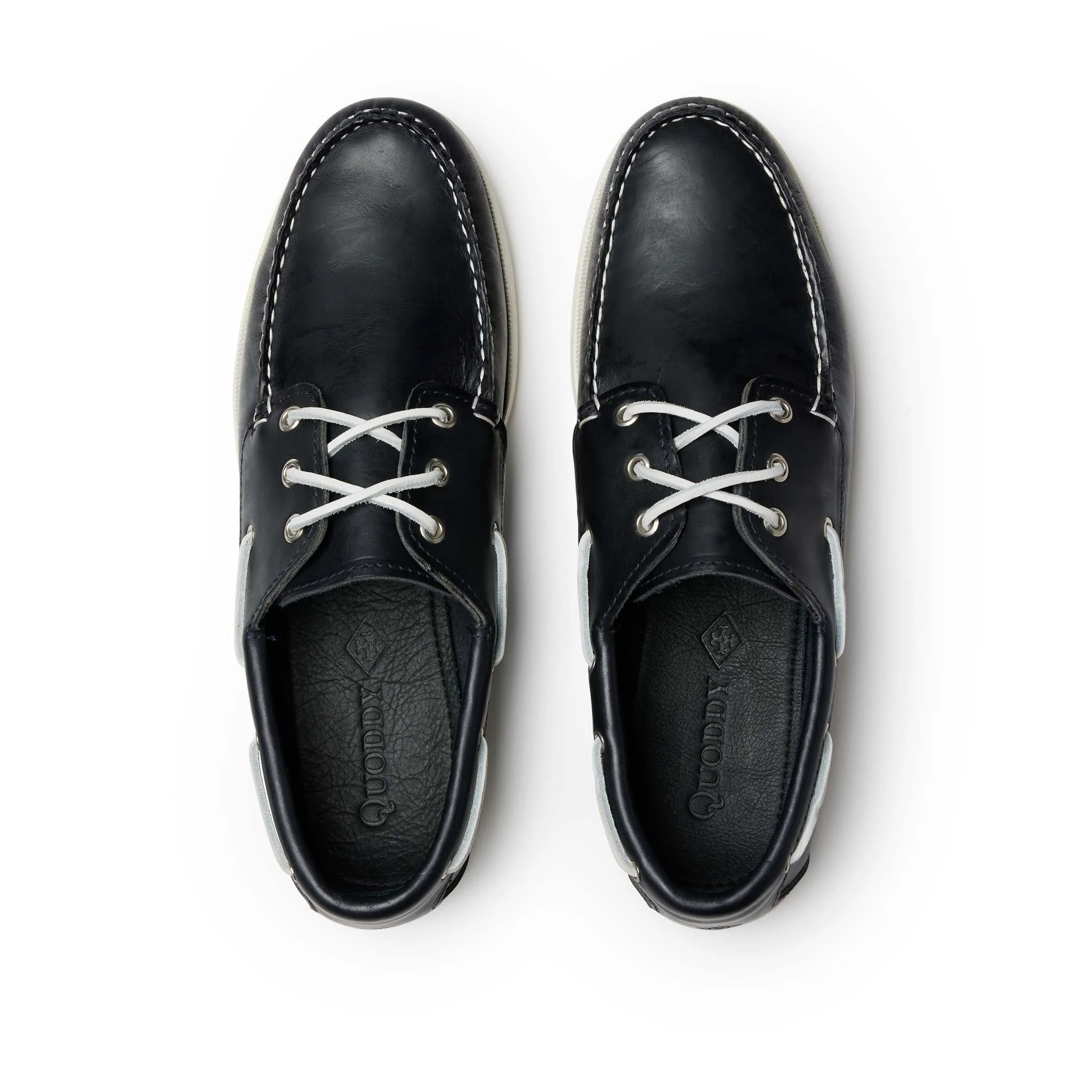 In Stock Men’s Quoddy Head Boat Shoe: Navy - Image 5