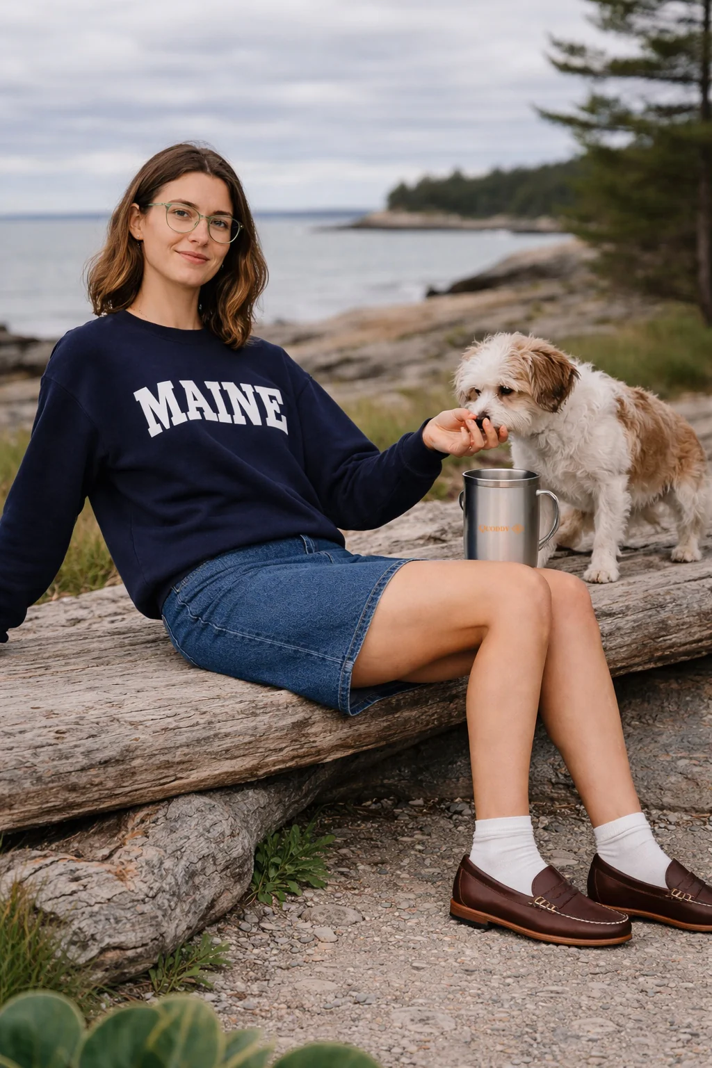 In Stock Women's Penny Loafer Leather: Brown - Image 5